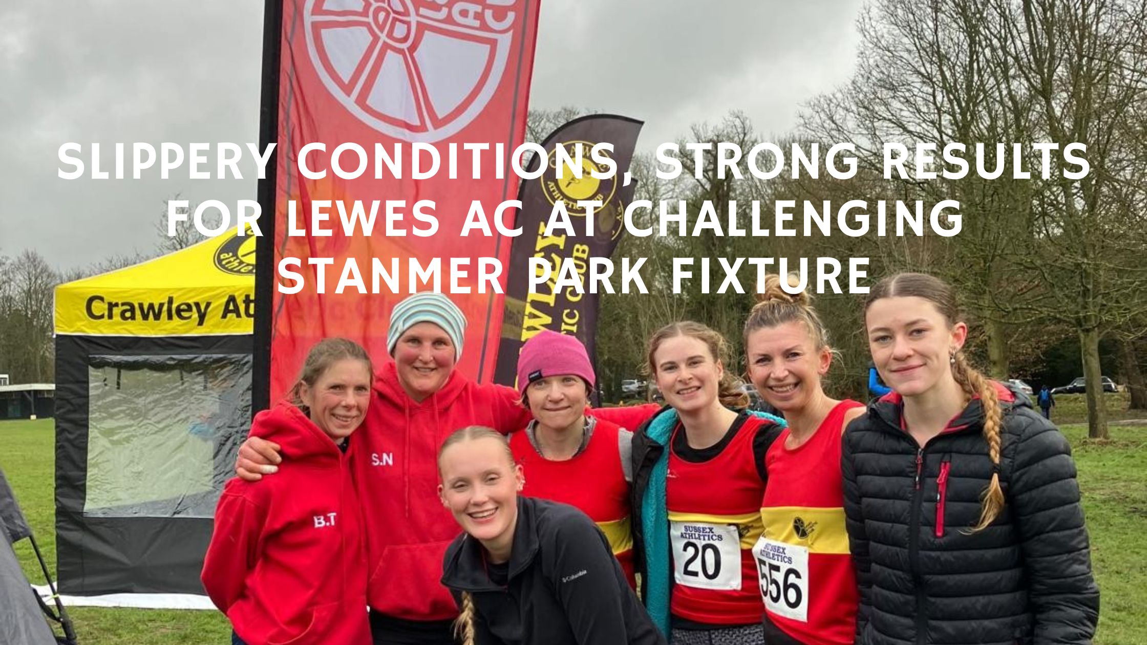 Slippery Conditions, Strong Results for Lewes AC at Challenging Stanmer Park Sussex Cross Country League Fixture